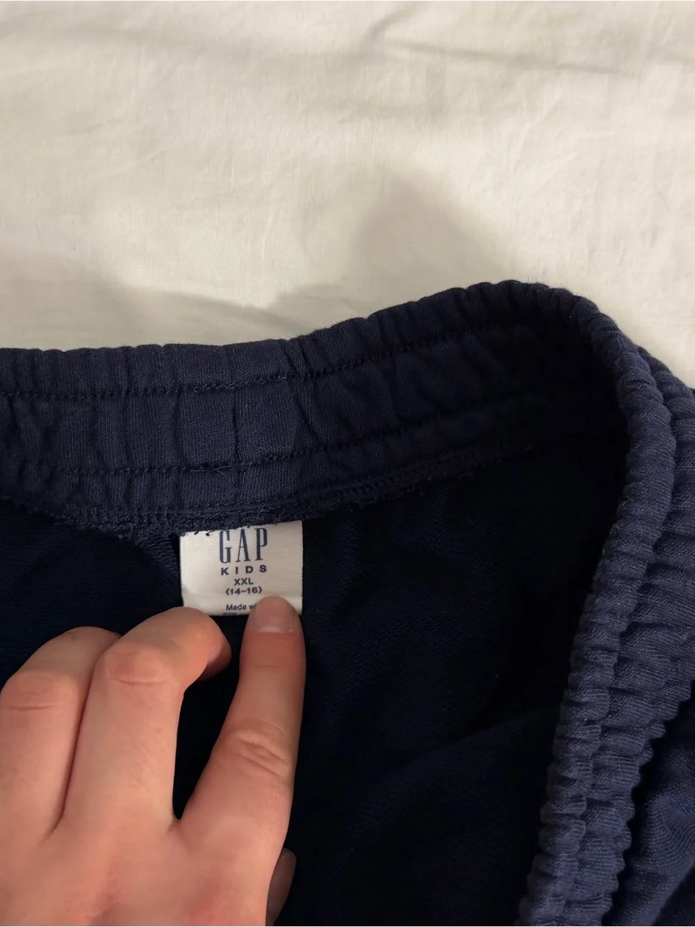 GAP Navy Athletic Shorts with White Piping Kids XXL